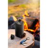 Metal,Campfire,Enamel,Mug,With,Hot,Herbal,Tea,On,Wooden