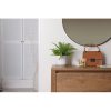 Beautiful,Potted,Fern,And,Accessories,On,Wooden,Cabinet,In,Hallway.