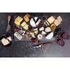 Cheese,Assortment,On,Slate,Cutting,Board,With,Wine.,Grey,Background.